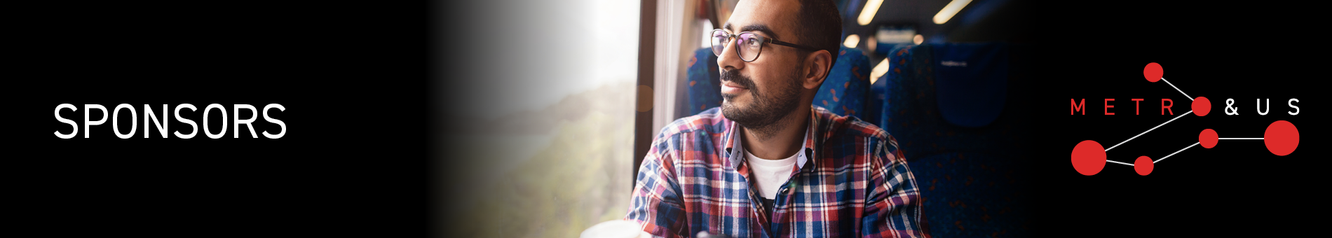 Man looking out of the train window