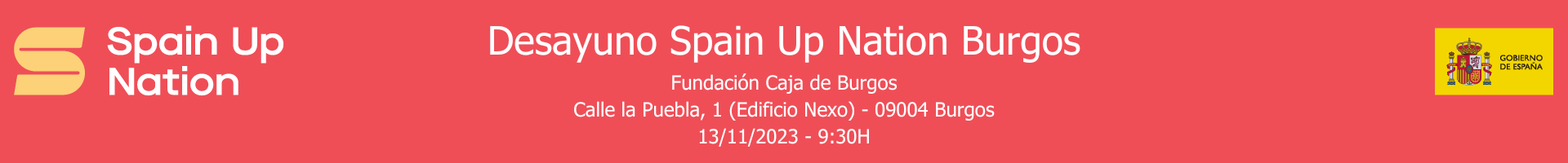 Desayuno Spain Up Nation Burgos, Fundación Caja de Burgos - 13/11/2023 - 9:30h